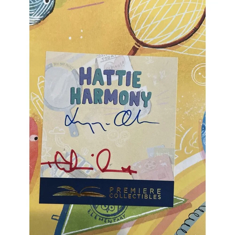 Hattie Harmony Signed BOOKPLATE Book Elizabeth Olsen Robbie Arnett Autograph #1
